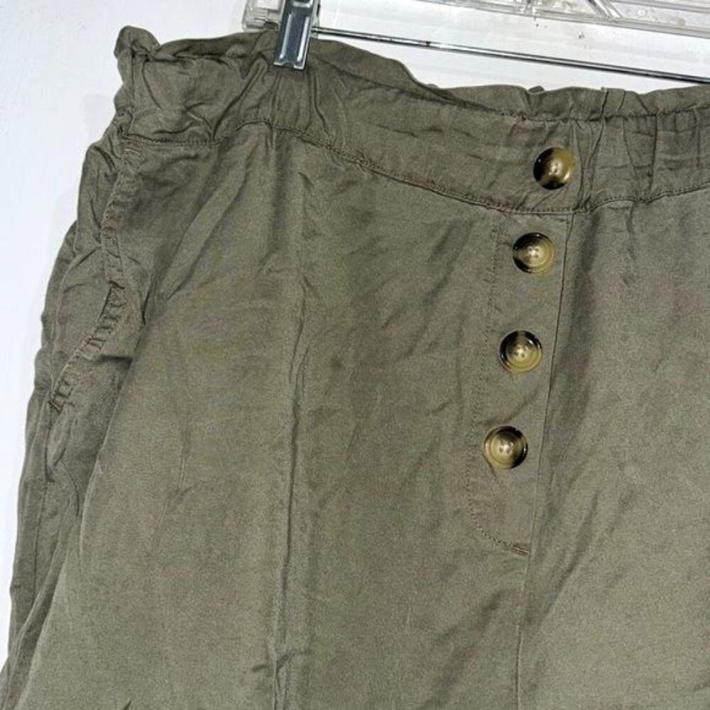 Marc New York Andrew Marc Womens Olive Paperbag Waist Tencel Pants XL - Picture 5 of 8